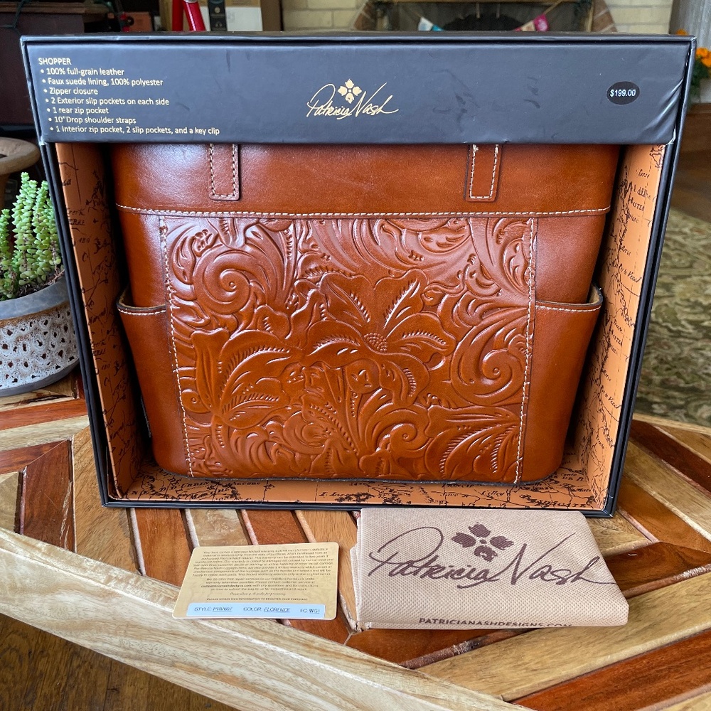 Patricia Nash Brown Leather Tote